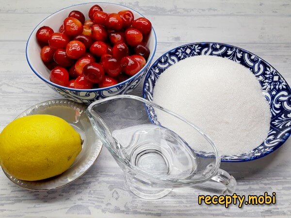 ингредиенты необходимые для варенья из черешни с лимоном - фото шаг 1