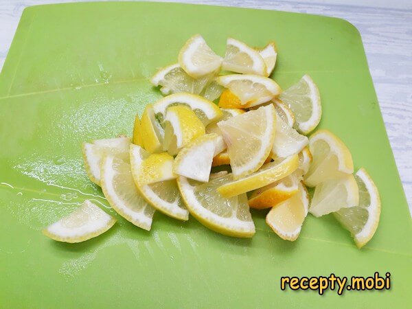 нарезанный лимон - фото шаг 10