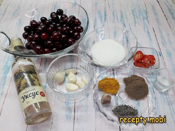 ингредиенты для вишневого соуса к мясу - фото шаг 1