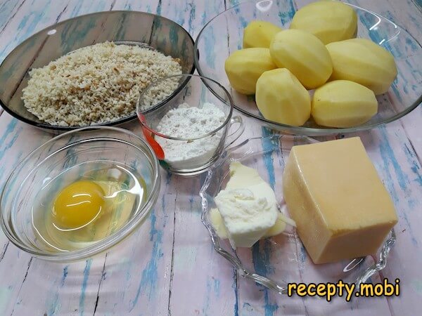 ингредиенты для приготовления котлет из картофельного пюре с сыром - фото шаг 1