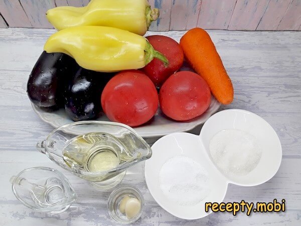 ингредиенты для приготовления лечо из баклажанов на зиму - фото шаг 1