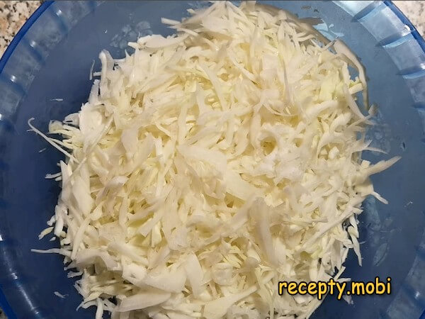 shredded cabbage with salt - photo step 3