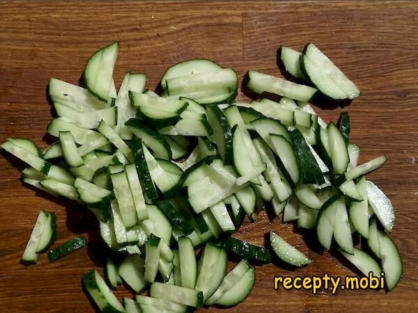 sliced ​​cucumbers - photo step 5