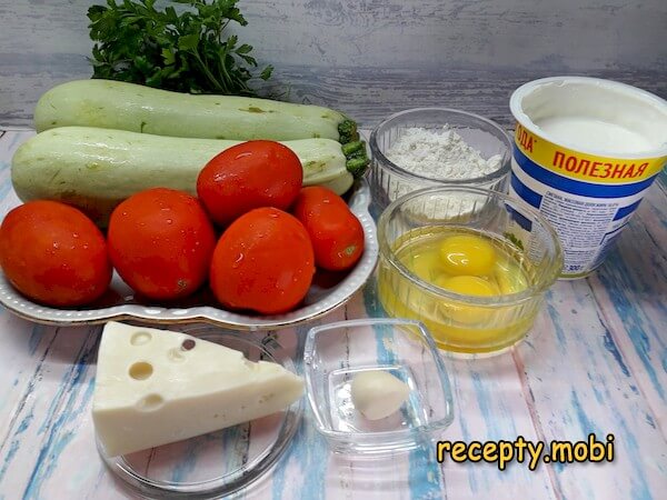 ингредиенты для приготовления кабачкового торта - фото шаг 1