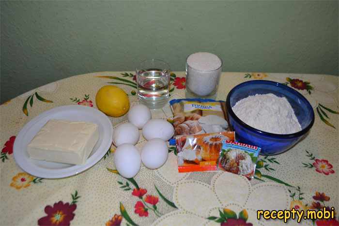 Ingredients for making Lemon Cakes