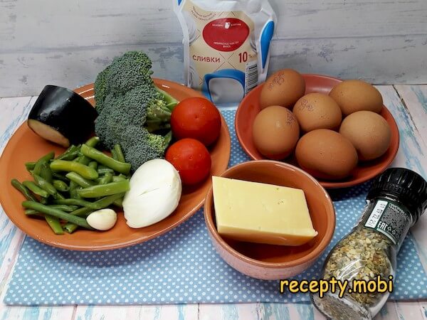 ингредиенты для приготовления фриттаты с овощами - фото шаг 1