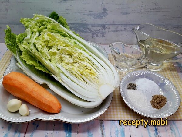 ingredients for making pickled chinese cabbage - photo step 1