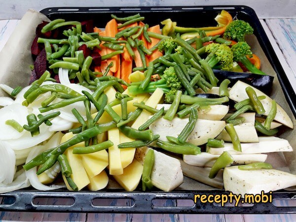 приготовление овощей в духовке на противне - фото шаг 10