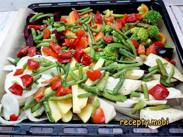 приготовление овощей в духовке на противне - фото шаг 11