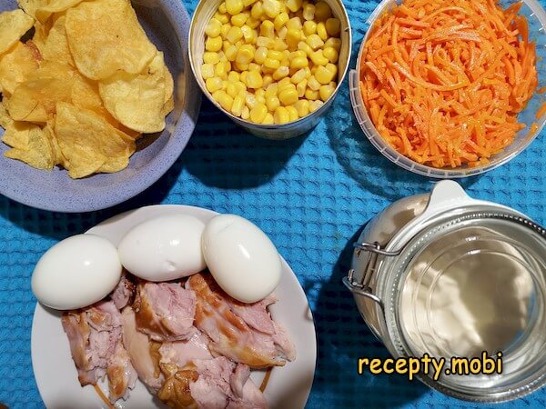 ингредиенты для приготовления салата Парус с чипсами - фото шаг 1