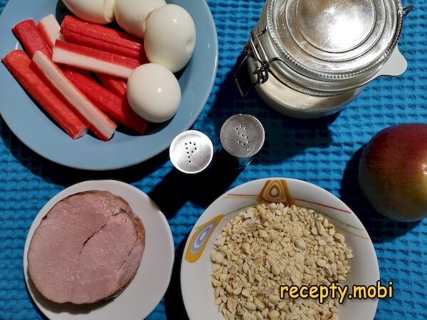 ингредиенты для приготовления салат снежная королева с крабовыми палочками - фото шаг 1