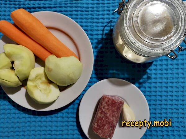 ингредиенты для приготовления салата здоровье - фото шаг 1