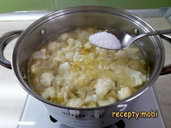 приготовление супа-пюре из цветной капусты со сливками - фото шаг 15