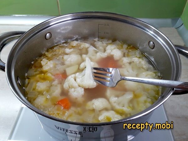 приготовление супа-пюре из цветной капусты со сливками - фото шаг 16