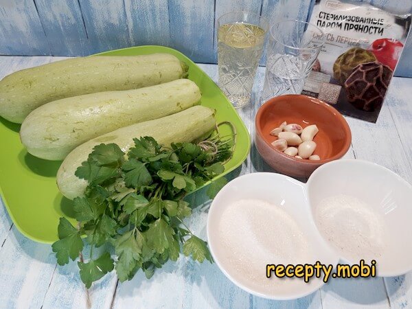 ингредиенты для приготовления кабачков как груздей на зиму - фото шаг 1