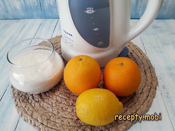 ингредиенты для приготовления лимонада из апельсинов - фото шаг 1
