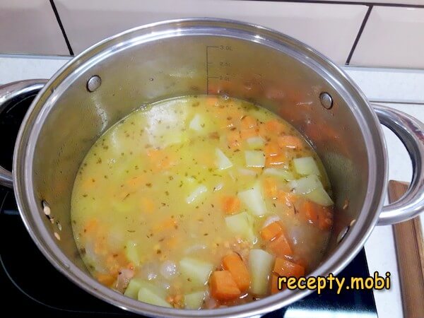 приготовление постного супа из красной чечевицы - фото шаг 12