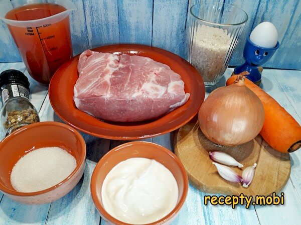 ингредиенты для приготовления ежиков в томатном соусе - фото шаг 1