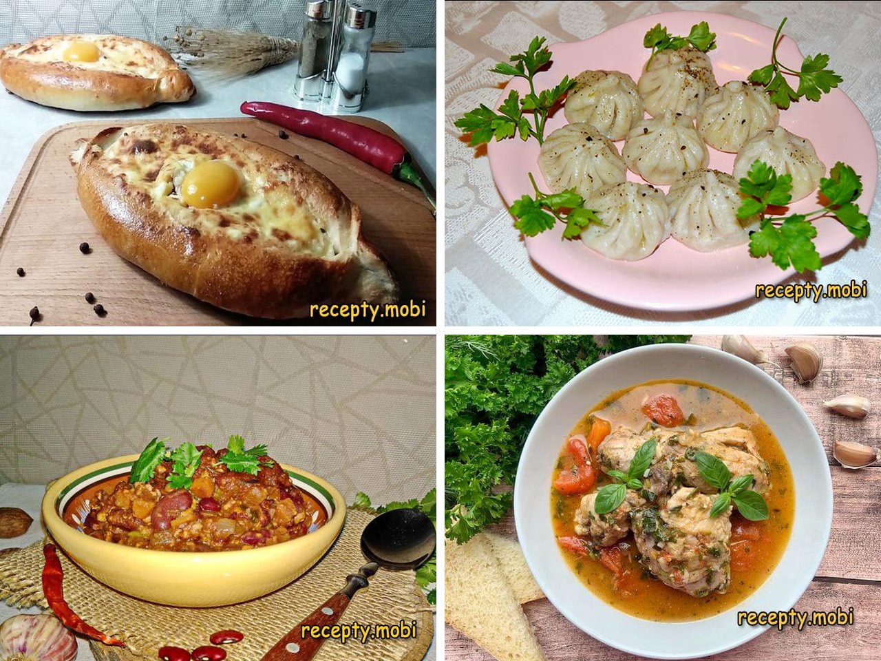 Грузинская кухня: хачапури по-аджарски, хинкали, лобио и чахохбили