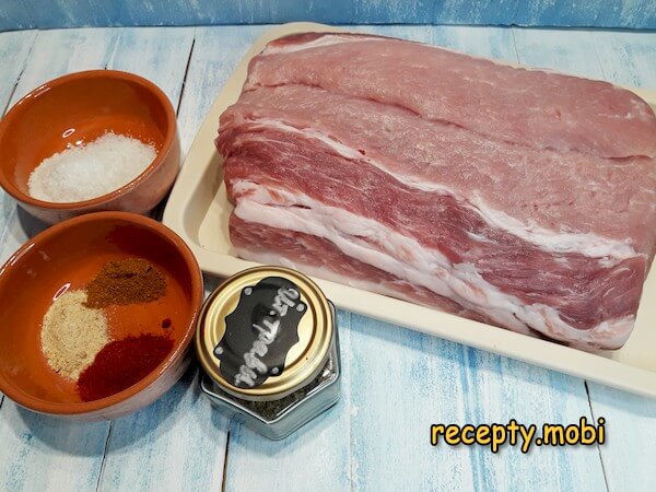 ингредиенты для приготовление свиного карбоната в духовке - фото шаг 1