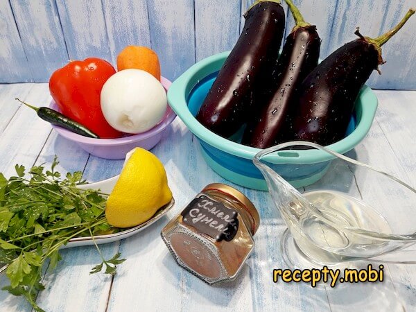 ингредиенты для приготовления маринованных баклажанов - фото шаг 1