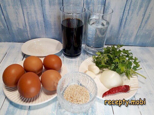 ингредиенты для приготовления маринованных яиц в соевом соусе - фото шаг 1