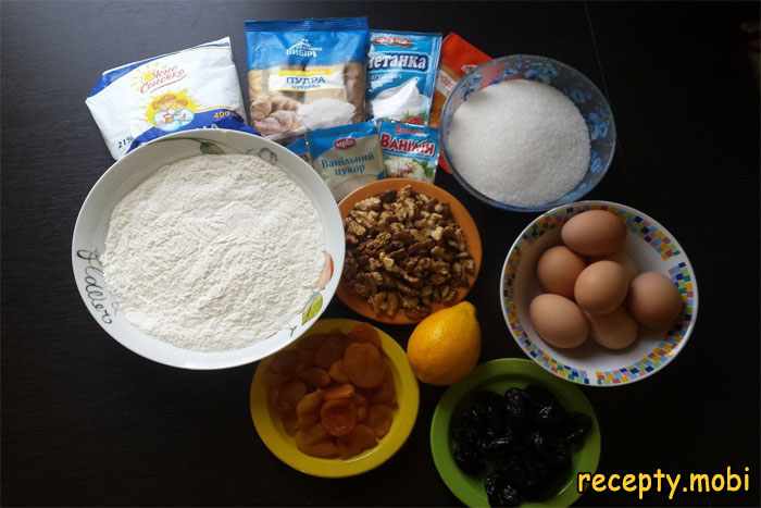 Бисквитный торт «Dried fruits» - приготовление