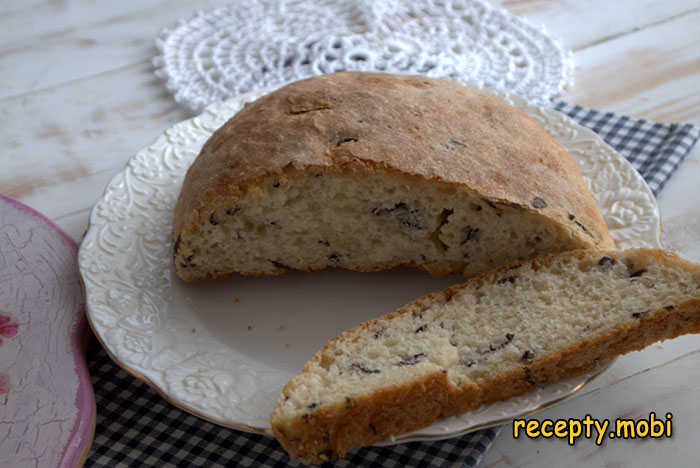 Homemade basil bread