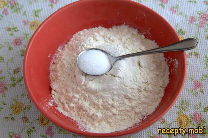 flour, salt and sugar