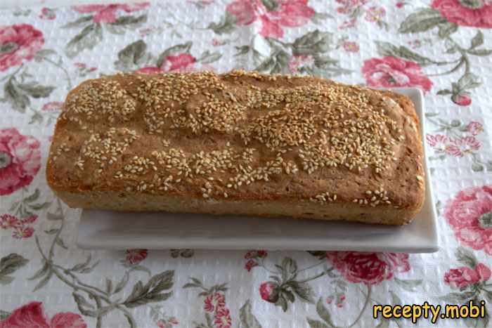 Bread with sesame seeds in the oven