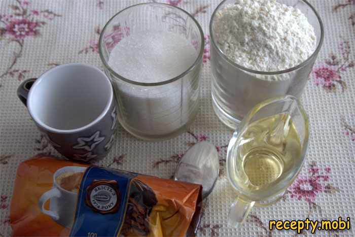 Ингредиенты для приготовления шоколадных кексов