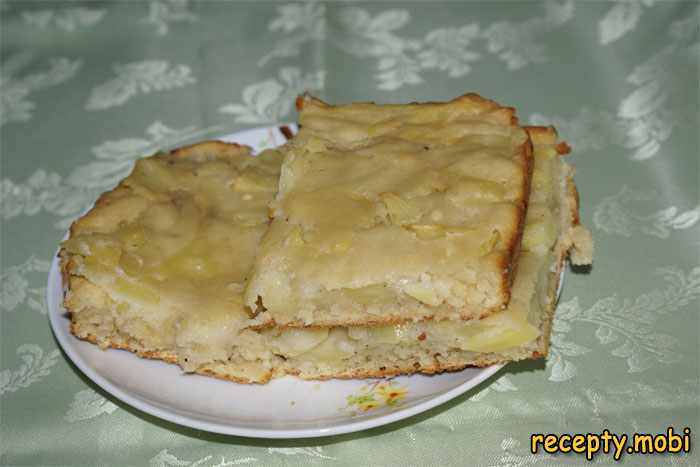 Пирог с картошкой на кефирном тесте в духовке