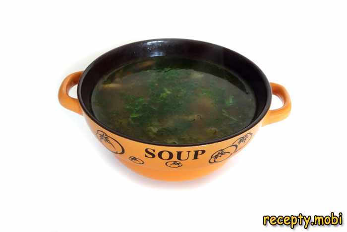 Гречневый суп с грибами и соусом "Терияки"