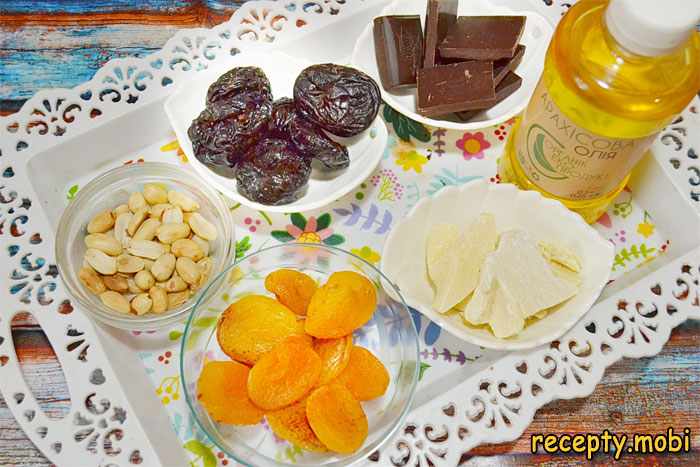 Ингредиенты для приготовления шоколадных конфет