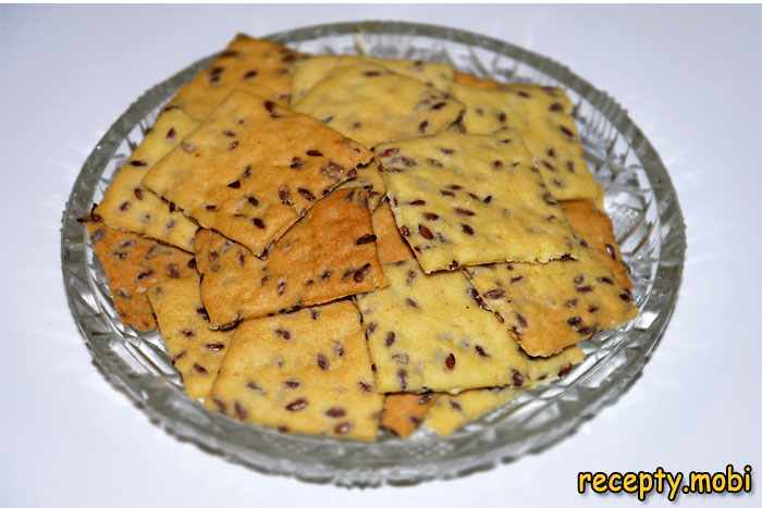 Corn flour cookies with flax seeds