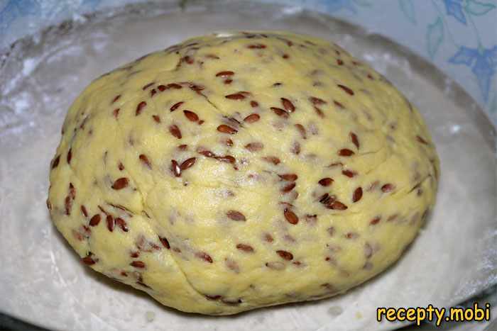 making corn flour cookies with flax seeds