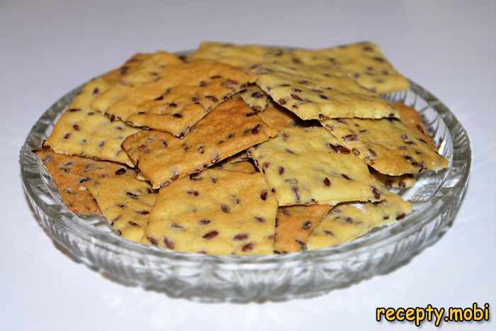 Corn flour cookies with flax seeds