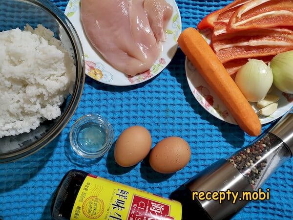 ингредиенты для приготовления риса по-тайски - фото шаг 1