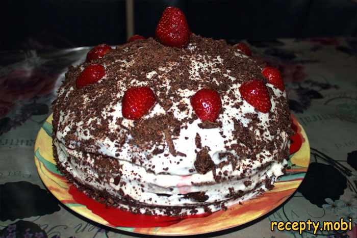 Cake Black Forest with cherries