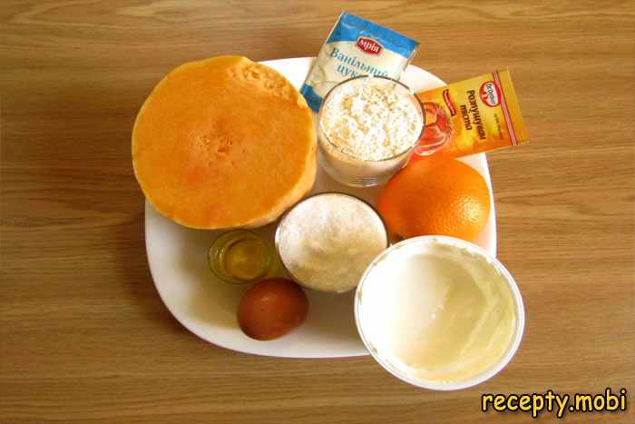 ингредиенты для тыквенно-апельсинового печенья