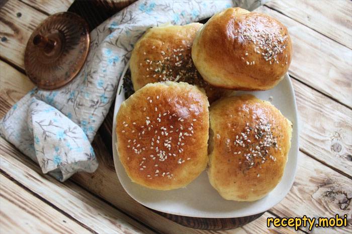 Homemade burger buns