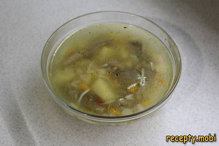 Грибной суп с вешенками и картофелем