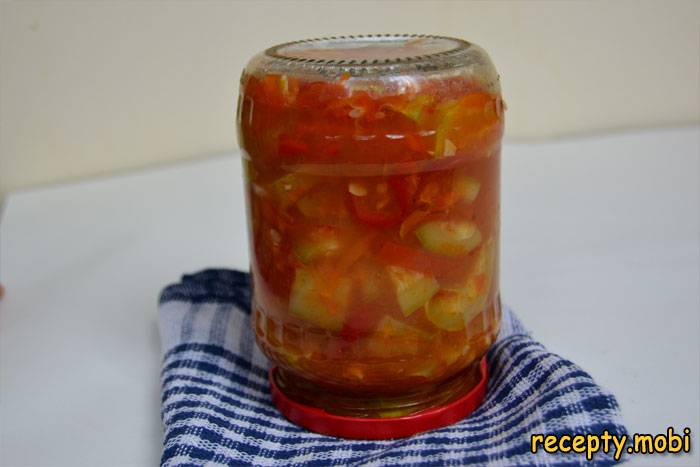 Кабачки с помидорами в томатном соусе на зиму