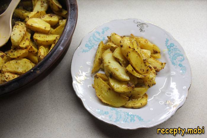 Картофель дольками запеченный в духовке без масла