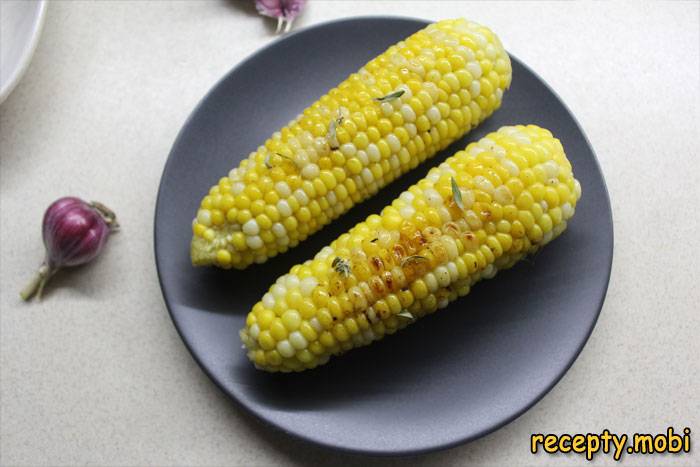 Кукуруза в меде на сковороде гриль