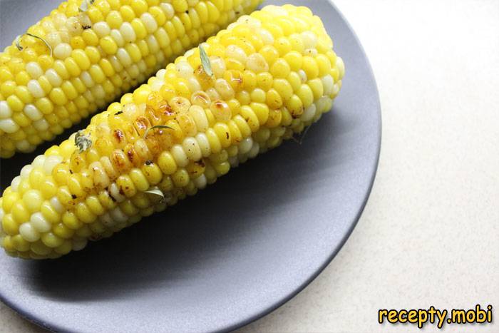 Кукуруза в меде на сковороде гриль