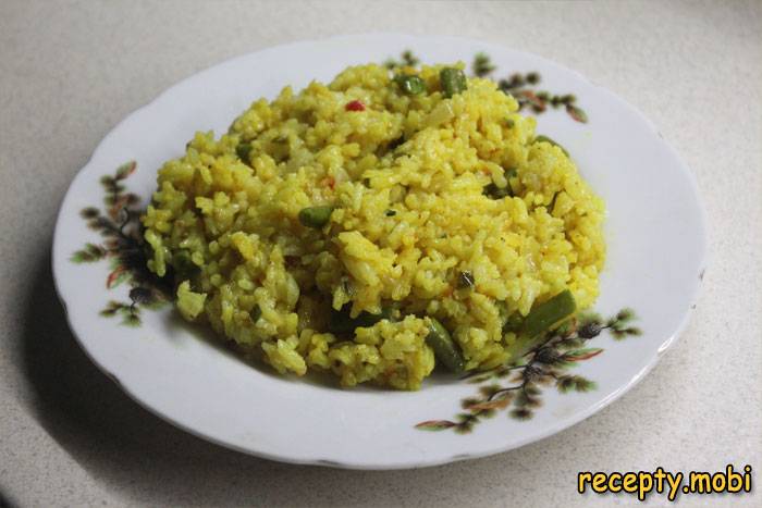 Рис с карри и с овощами