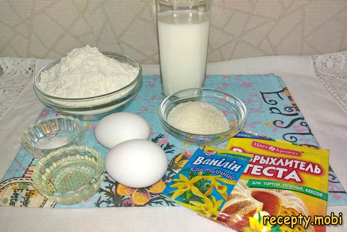 ingredients for making american pancakes - photo step 1