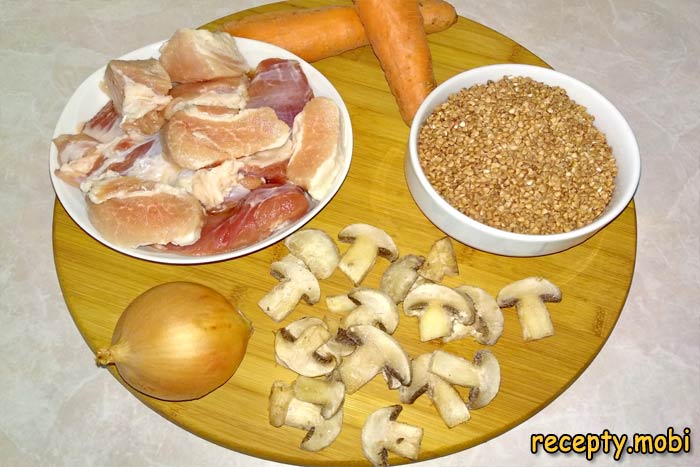 ингредиенты для приготовления гречки по-купечески со свининой - фото шаг 1