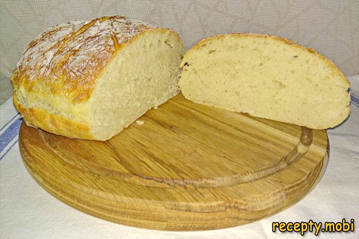 Homemade bread in the oven